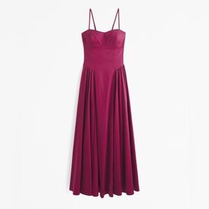 A&F Dipped-Waist Sweetheart Maxi Dress